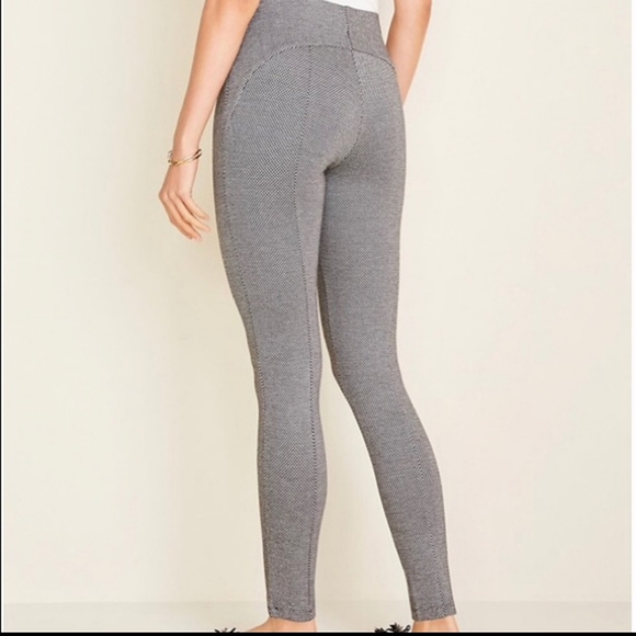 Ann Taylor Chevron Seamed Side Zip Leggings NWT - Picture 2 of 7